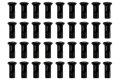 Speichennippel (WWS - Kleeblatt) M3,5 - schwarz-chrom, 36 Stück