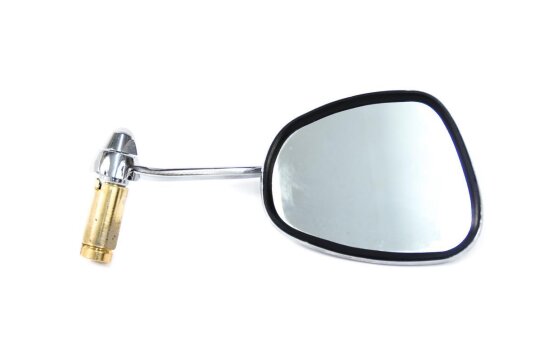 Steckspiegel in Nierenform für 22 mm Lenker (linke Seite) - verchromt