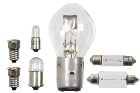 Glühbirnen für MZ IFA, BK 350 - 12V (Lampenset, Glühbirnensatz)