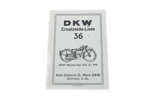 Ersatzteilliste für DKW RT 100