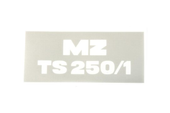 Schriftzug (Lackierschablone) für Werkzeugkasten MZ TS 250/1