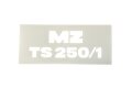 Schriftzug (Lackierschablone) für Werkzeugkasten MZ TS 250/1